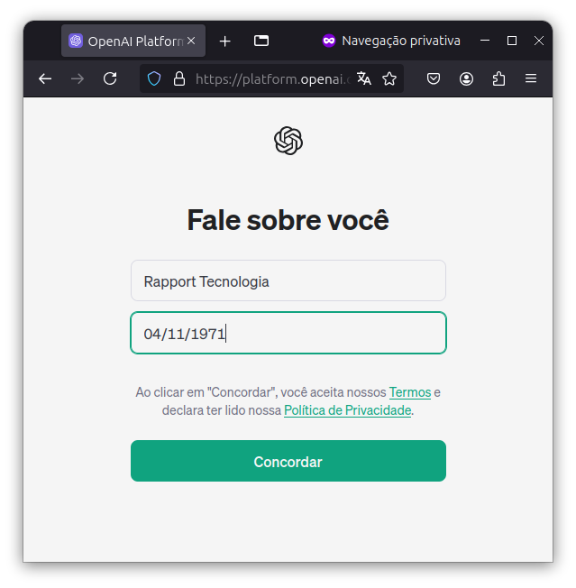 Interface do ChatGPT